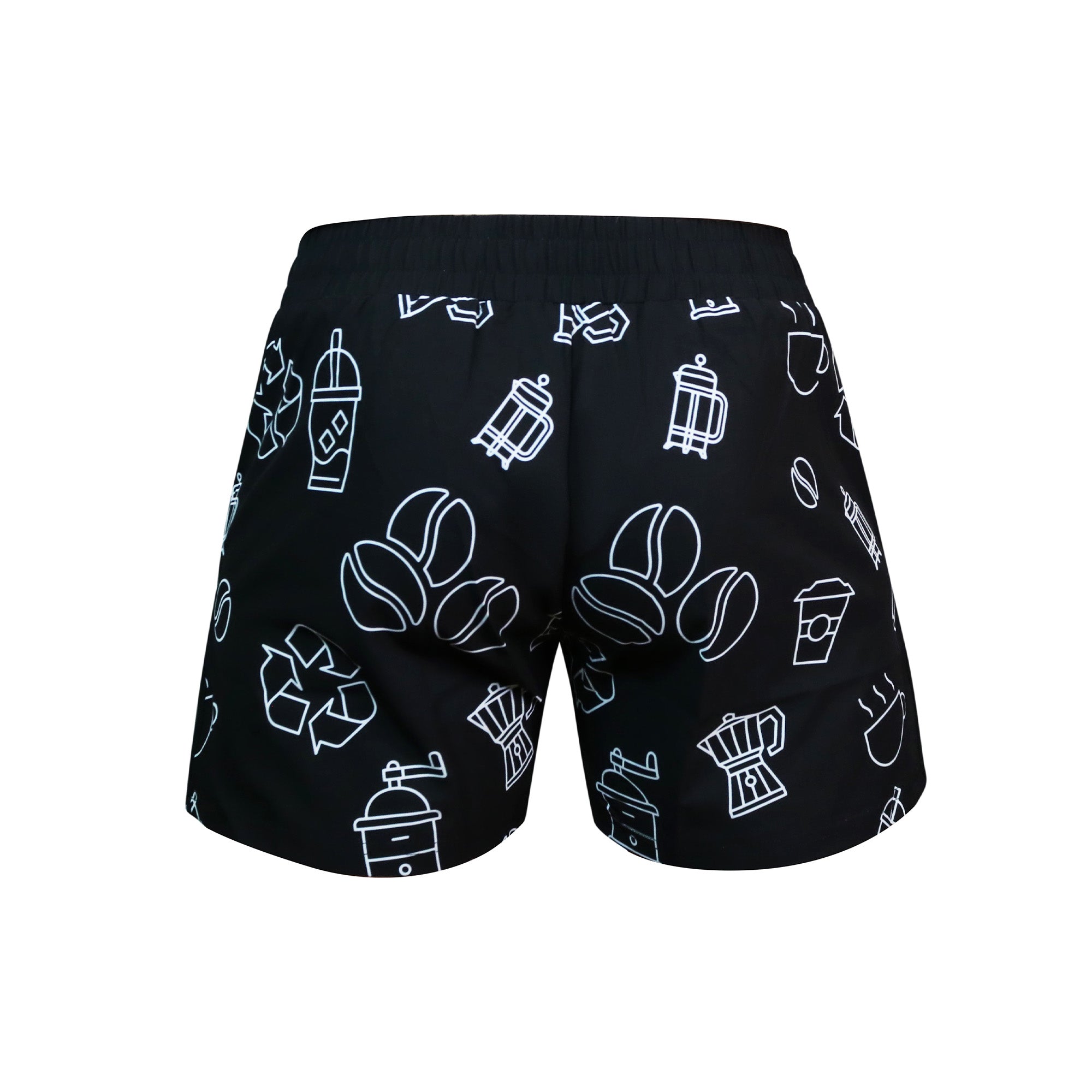 Inverted Doodle Hybrid Fight Shorts - Coffee&Kimuras