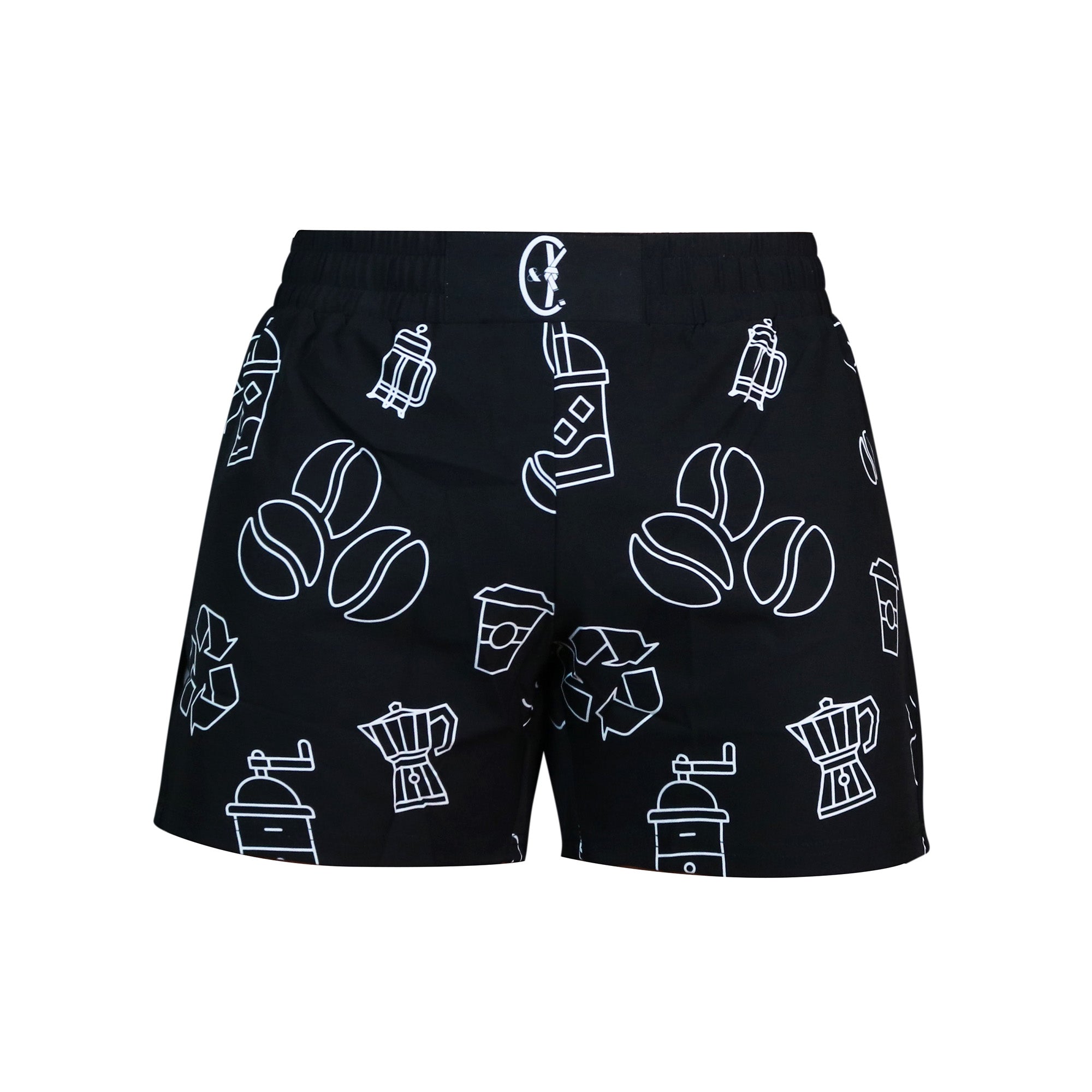 Inverted Doodle Hybrid Fight Shorts - Coffee&Kimuras