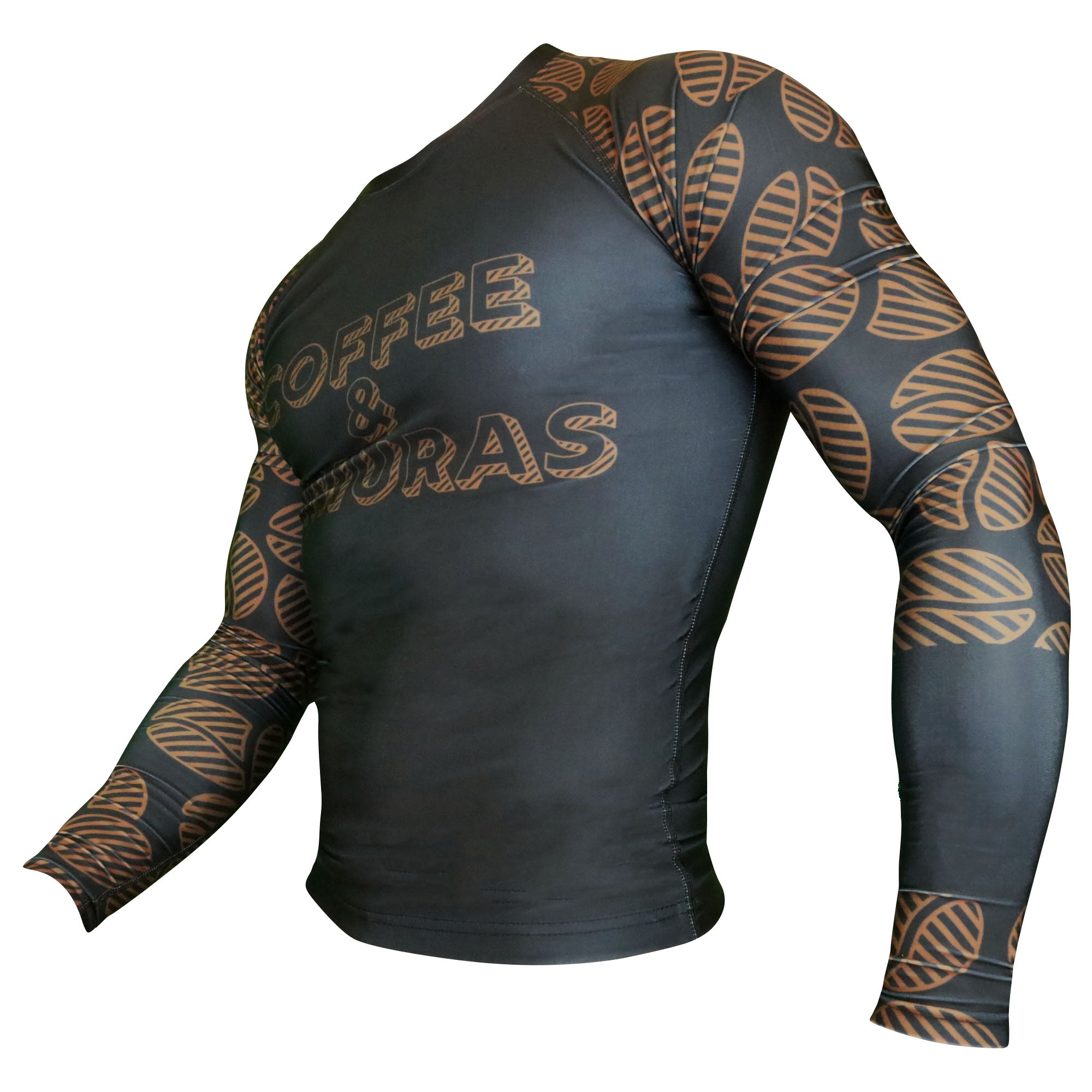 Signature 2.0 Ranked Long Sleeve Rashguard - Brown - Coffee&Kimuras