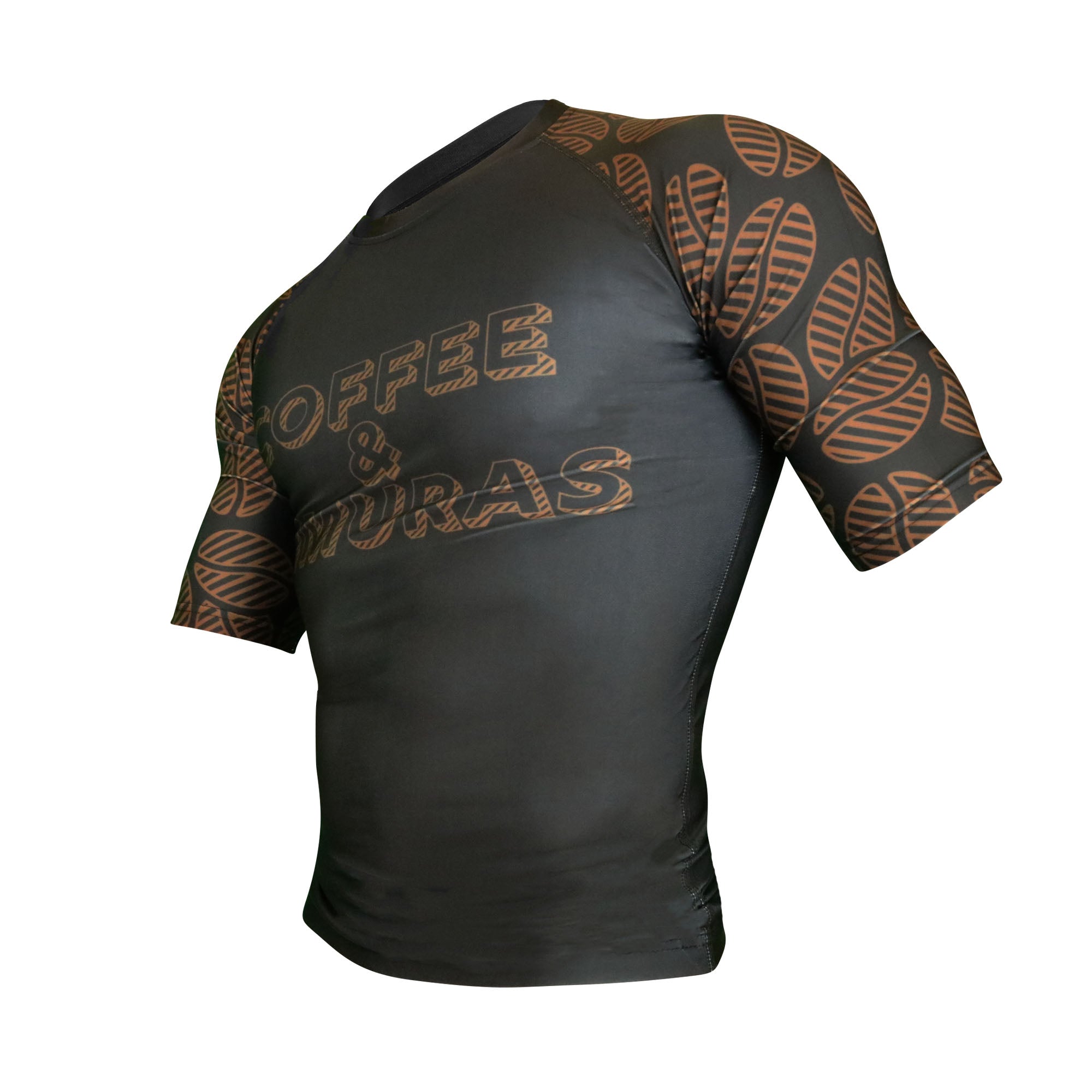 Signature 2.0 Ranked Short Sleeve Rashguard - Brown - Coffee&Kimuras