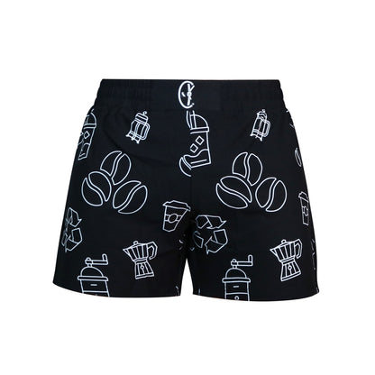 Inverted Doodle Hybrid Fight Shorts - Coffee&Kimuras