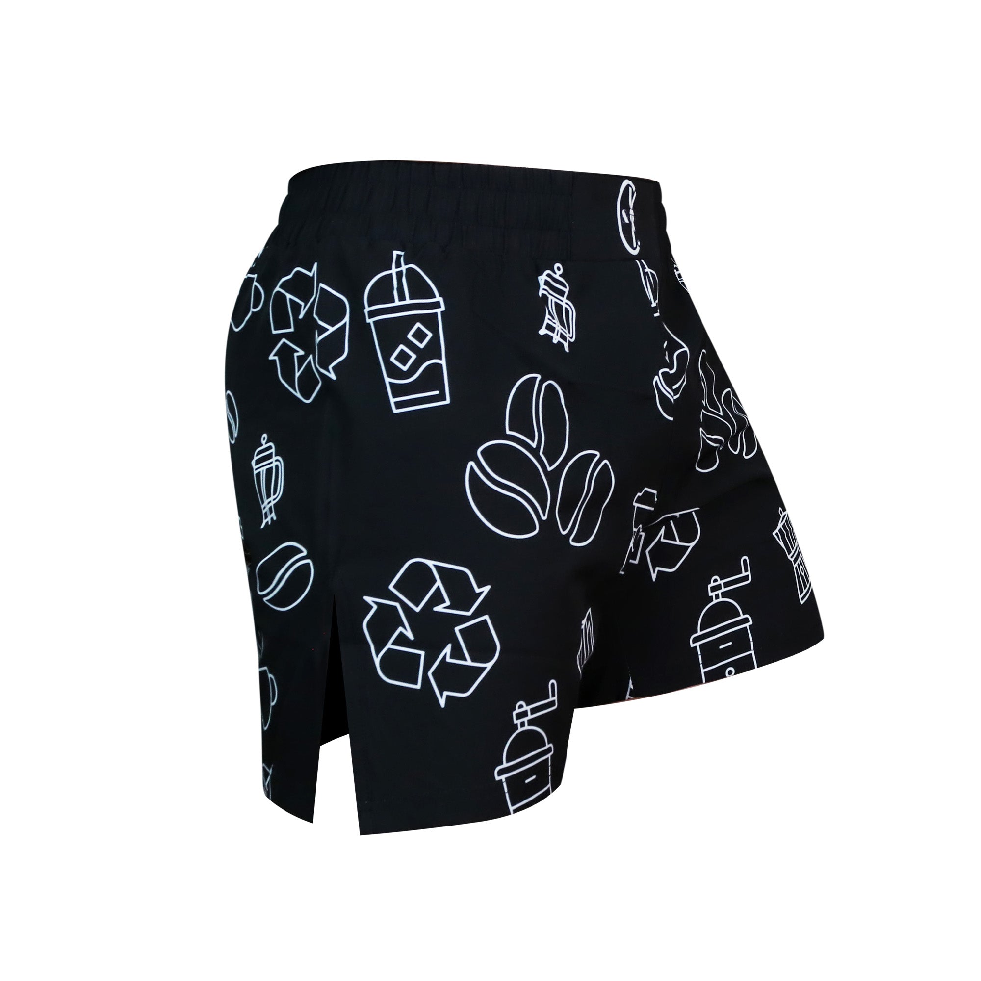 Inverted Doodle Hybrid Fight Shorts - Coffee&Kimuras