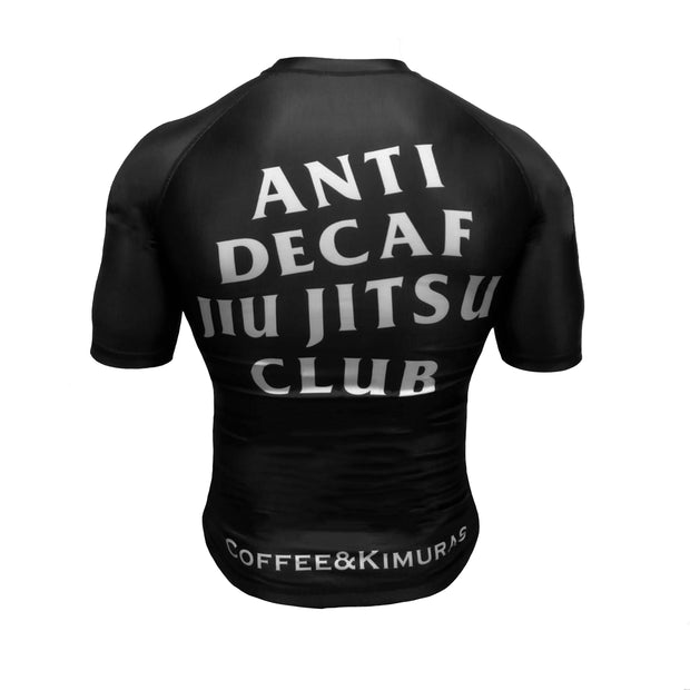 Anti Decaf Jiu Jitsu Club Short Sleeve Rashguard - Coffee&Kimuras