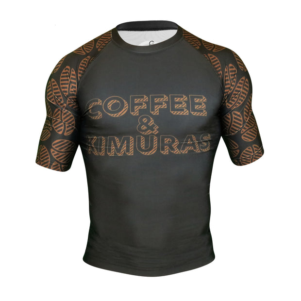 Signature 2.0 Ranked Short Sleeve Rashguard - Brown - Coffee&Kimuras